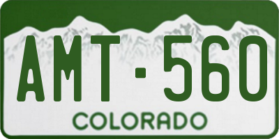 CO license plate AMT560