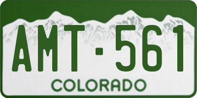 CO license plate AMT561