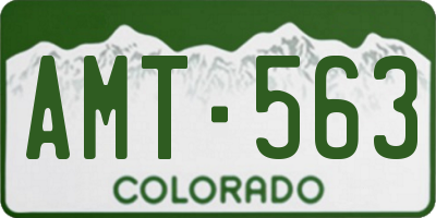 CO license plate AMT563