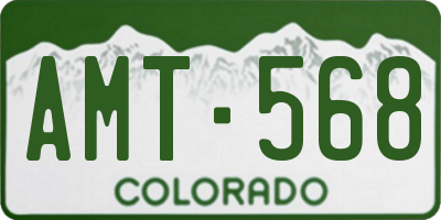 CO license plate AMT568