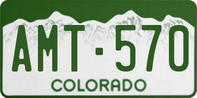 CO license plate AMT570