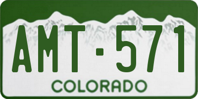 CO license plate AMT571