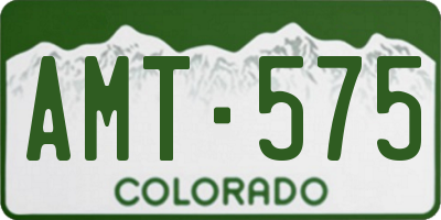 CO license plate AMT575
