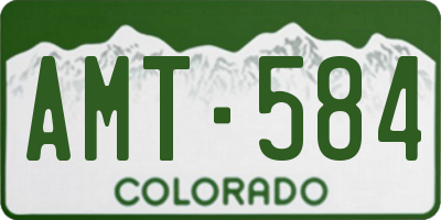 CO license plate AMT584