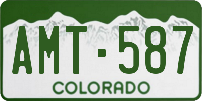 CO license plate AMT587