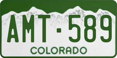 CO license plate AMT589