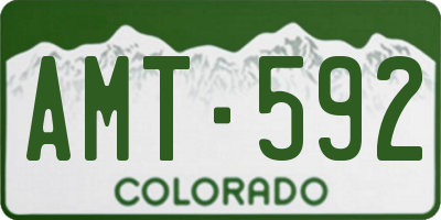 CO license plate AMT592