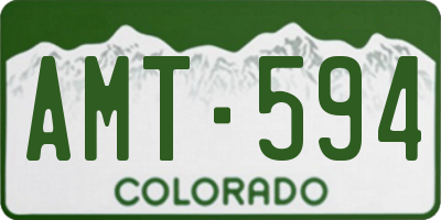CO license plate AMT594
