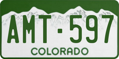 CO license plate AMT597
