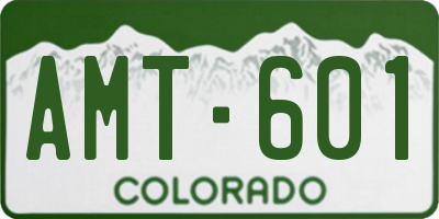 CO license plate AMT601