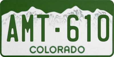 CO license plate AMT610