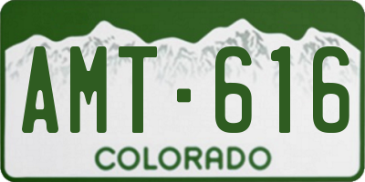 CO license plate AMT616