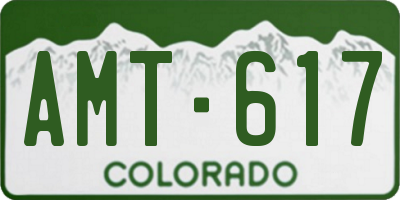 CO license plate AMT617