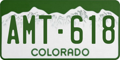 CO license plate AMT618