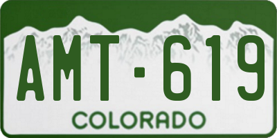 CO license plate AMT619
