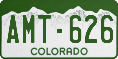 CO license plate AMT626