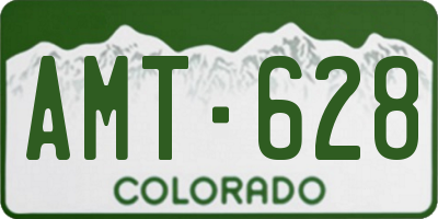 CO license plate AMT628