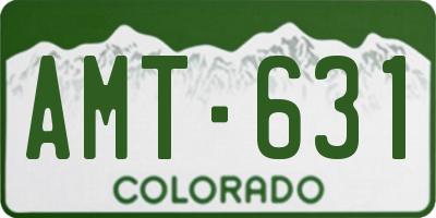 CO license plate AMT631