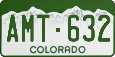 CO license plate AMT632