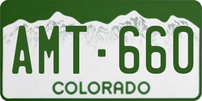 CO license plate AMT660