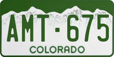 CO license plate AMT675