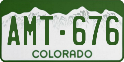 CO license plate AMT676