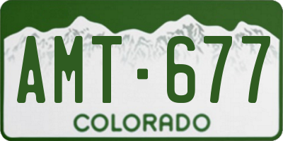 CO license plate AMT677