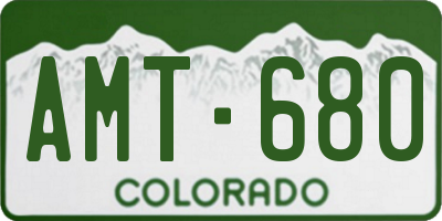 CO license plate AMT680
