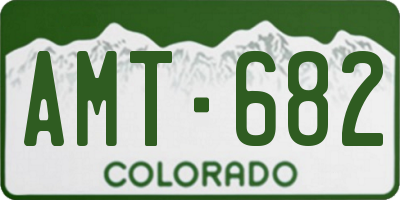 CO license plate AMT682