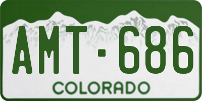 CO license plate AMT686