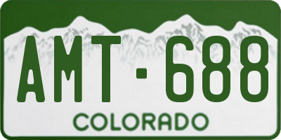 CO license plate AMT688