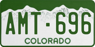 CO license plate AMT696