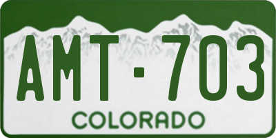 CO license plate AMT703