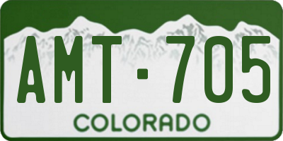 CO license plate AMT705