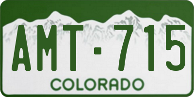 CO license plate AMT715