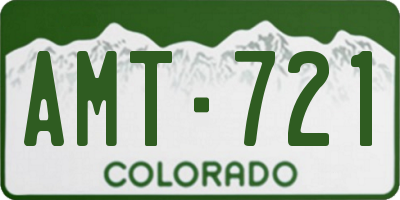 CO license plate AMT721