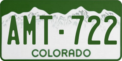 CO license plate AMT722