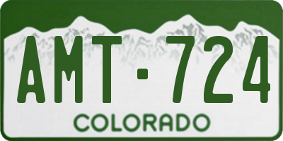 CO license plate AMT724