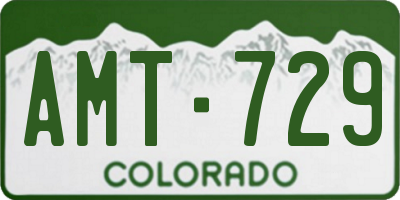 CO license plate AMT729