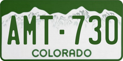 CO license plate AMT730