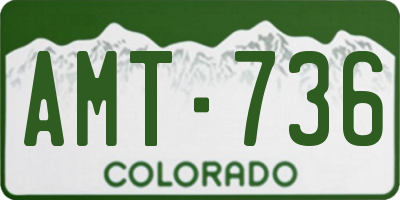 CO license plate AMT736