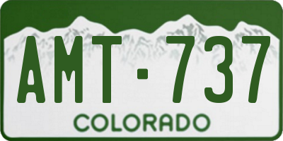 CO license plate AMT737