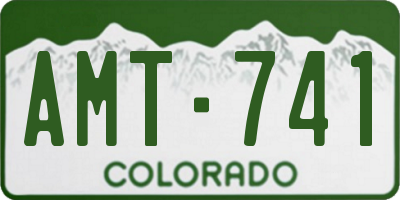 CO license plate AMT741