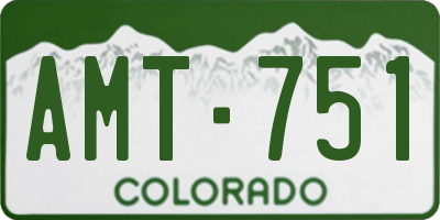 CO license plate AMT751