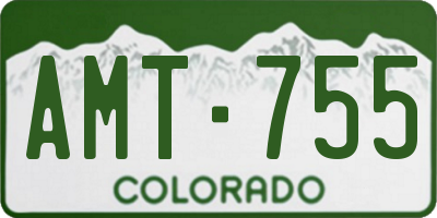 CO license plate AMT755