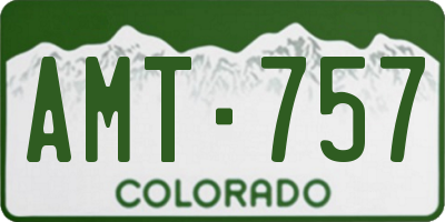 CO license plate AMT757