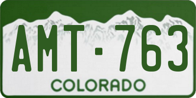 CO license plate AMT763