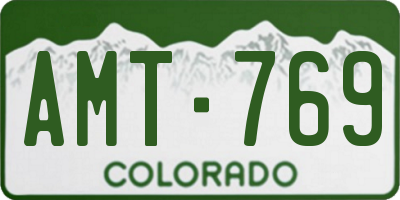 CO license plate AMT769