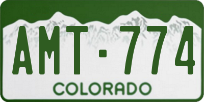 CO license plate AMT774