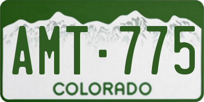 CO license plate AMT775